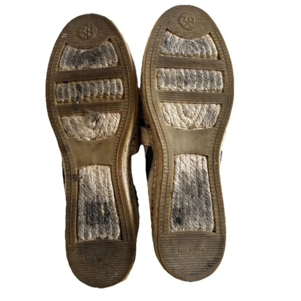 Diegos Authentic Canvas Espadrilles French Stripes Women US 8 EU38 Made in Spain